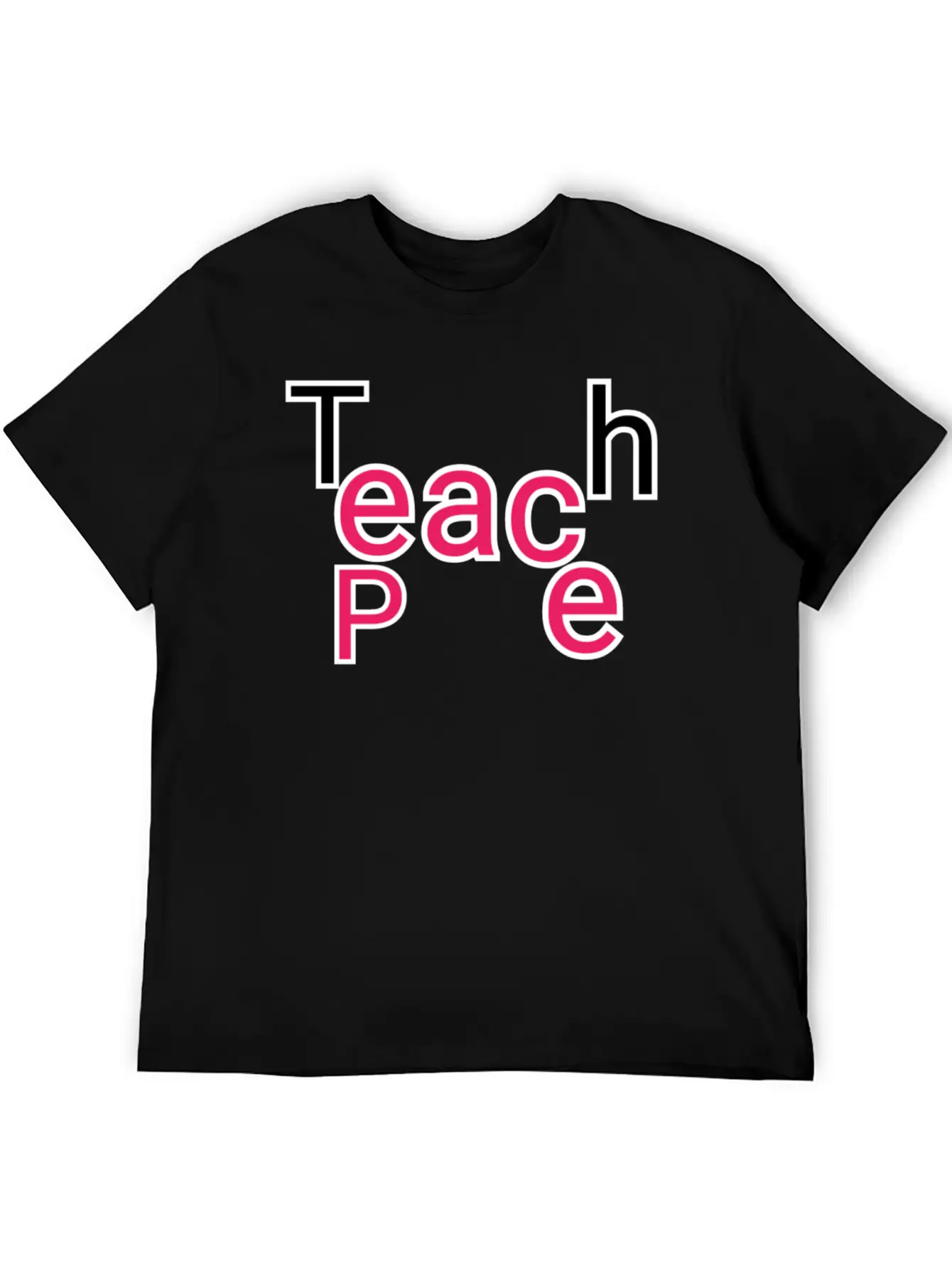 "Teach Peace: Spreading Harmony Through Design" Relaxed Everyday Tee – Lightweight And Durable Cotton