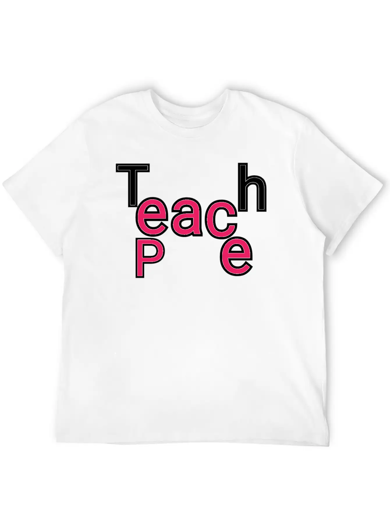 "Teach Peace: Spreading Harmony Through Design" Relaxed Everyday Tee – Lightweight And Durable Cotton
