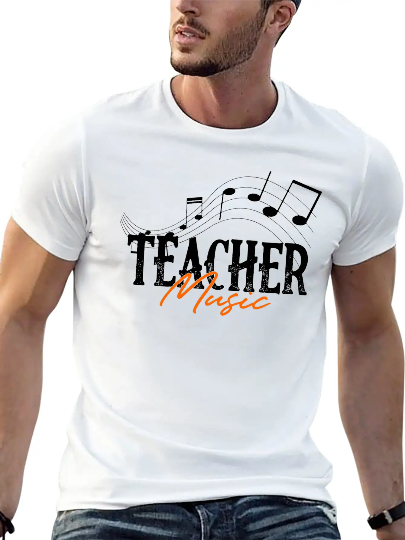 Teacher Music Modern Fit Casual T-Shirt ��� Clean And Versatile Design
