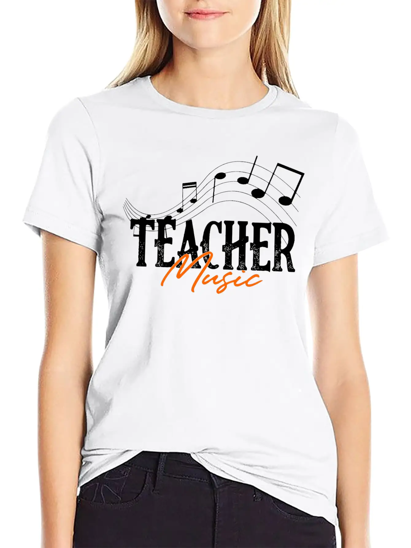 Teacher Music Modern Fit Casual T-Shirt ��� Clean And Versatile Design