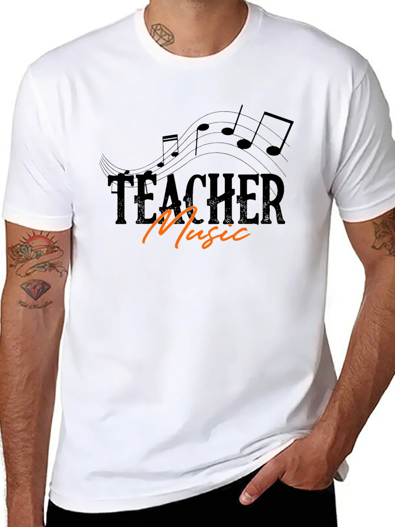 Teacher Music Modern Fit Casual T-Shirt ��� Clean And Versatile Design