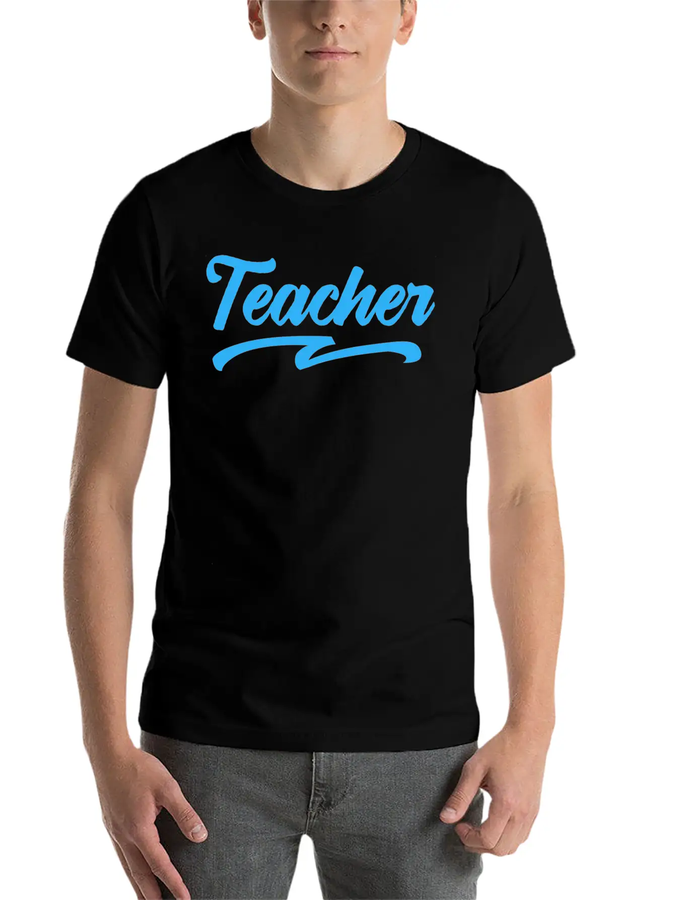 Teacher Typography Text Unisex Casual T-Shirt – Clean Design For Daily Comfort