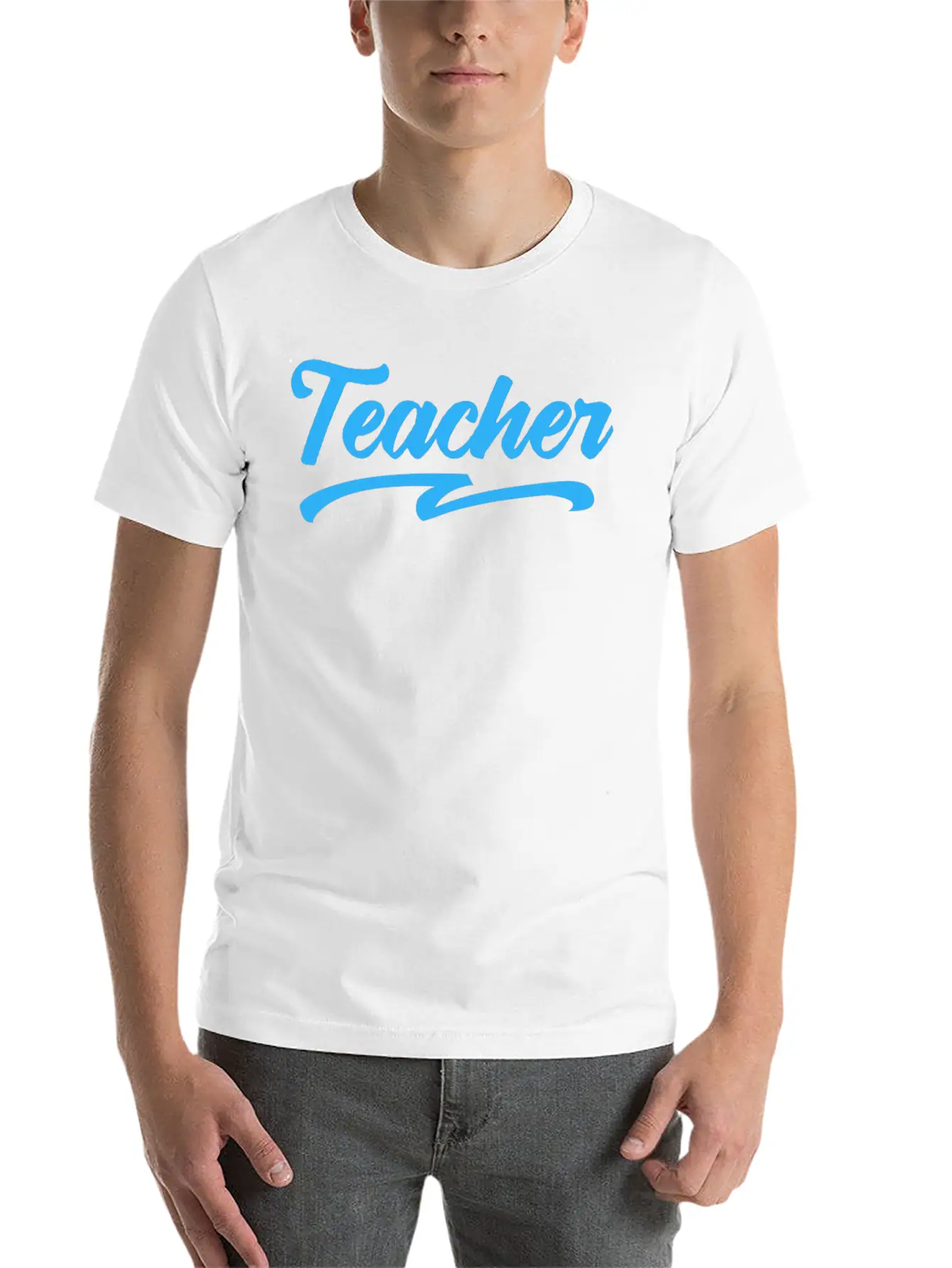 Teacher Typography Text Unisex Casual T-Shirt – Clean Design For Daily Comfort