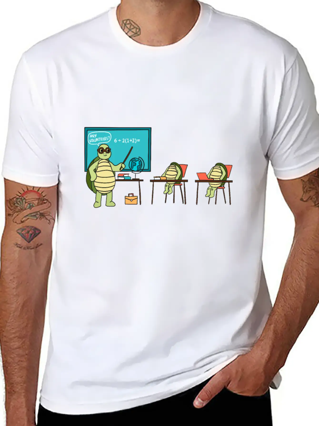 Teaching Turtle Essential Cotton Tee For Daily Outfits – Unisex Style