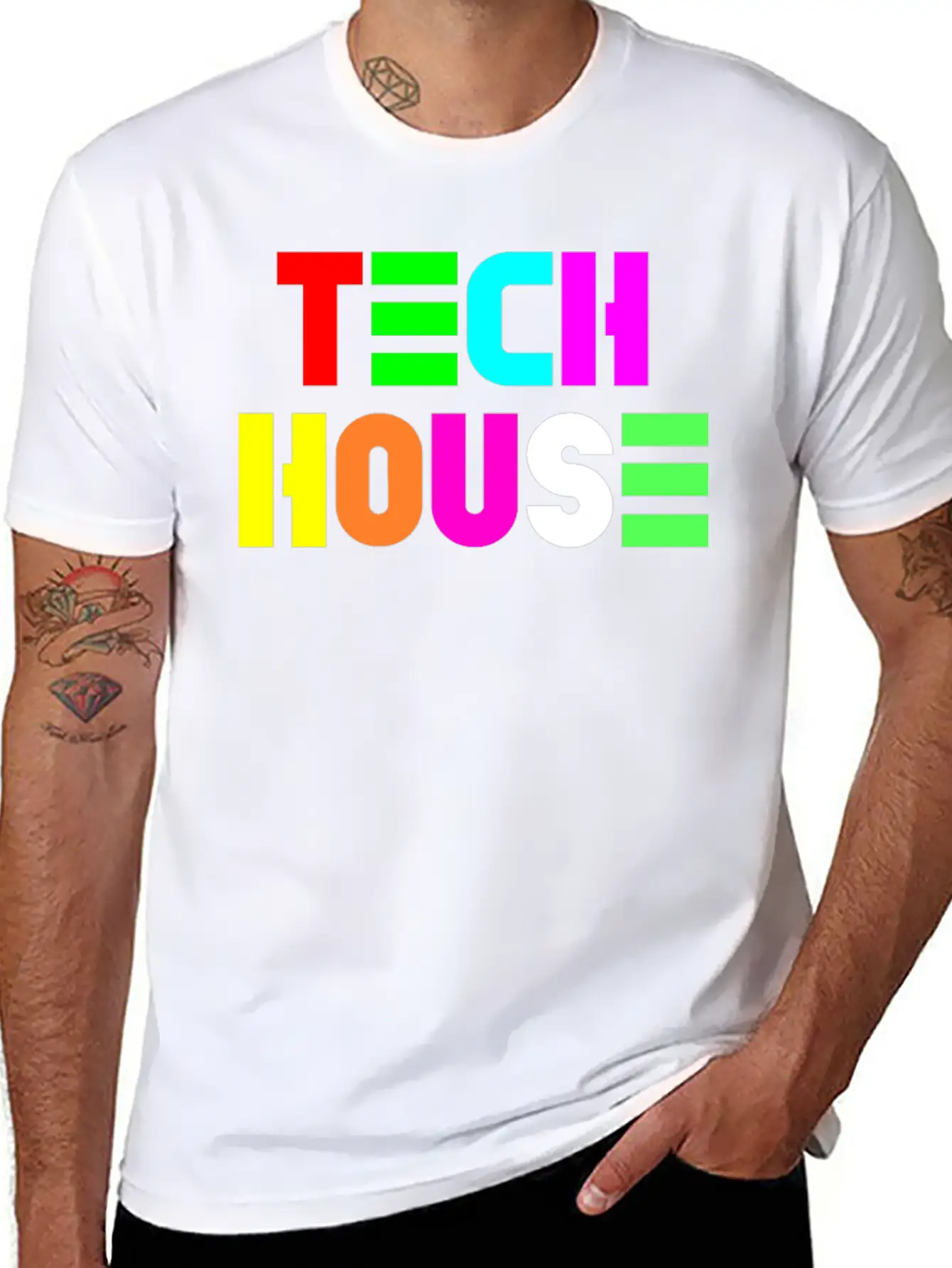 Tech House Modern Fit Casual T-Shirt – Clean And Versatile Design