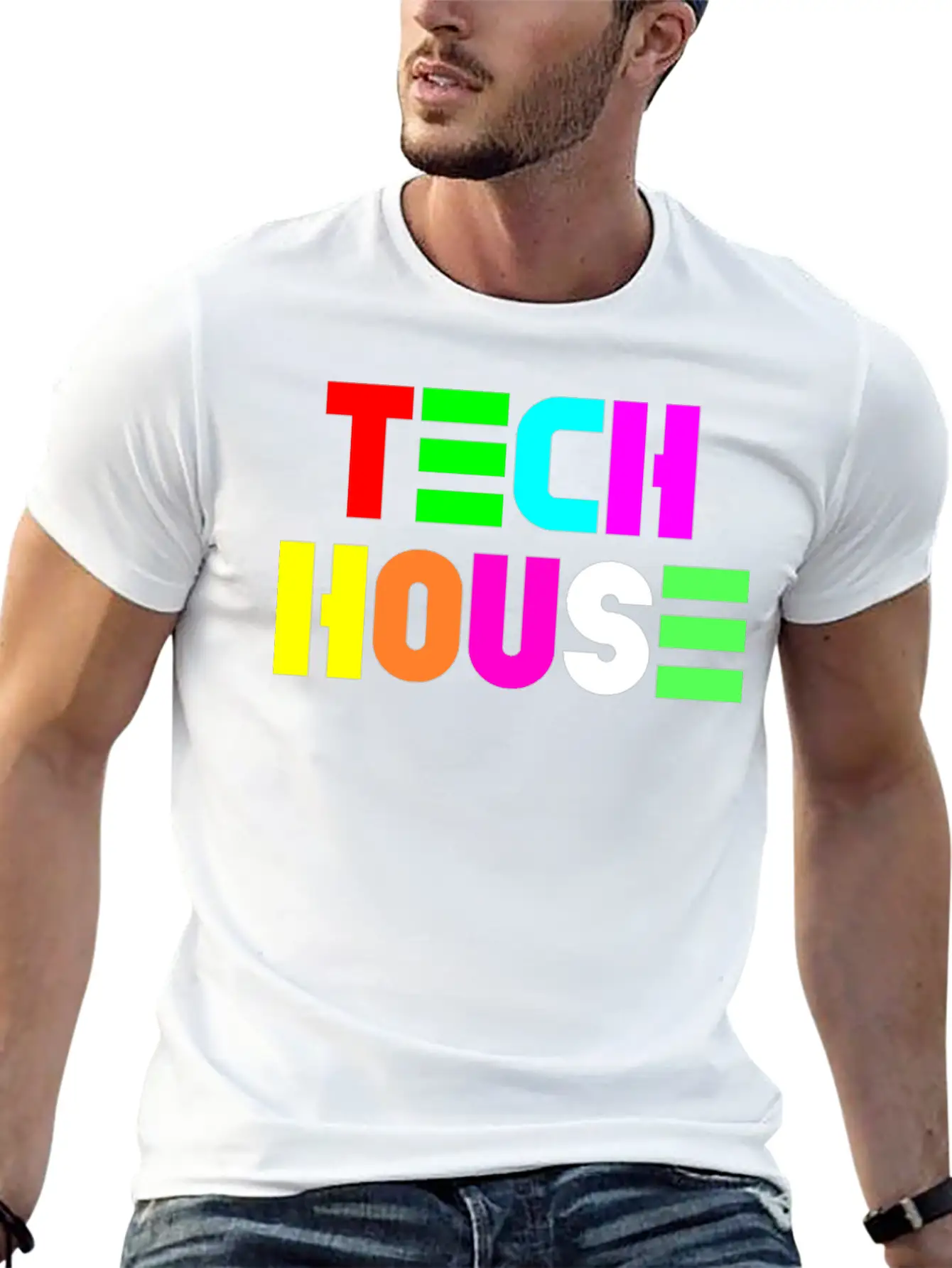 Tech House Modern Fit Casual T-Shirt – Clean And Versatile Design