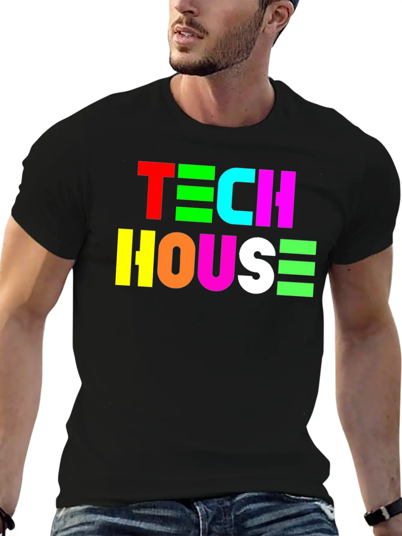 Tech House Modern Fit Casual T-Shirt – Clean And Versatile Design