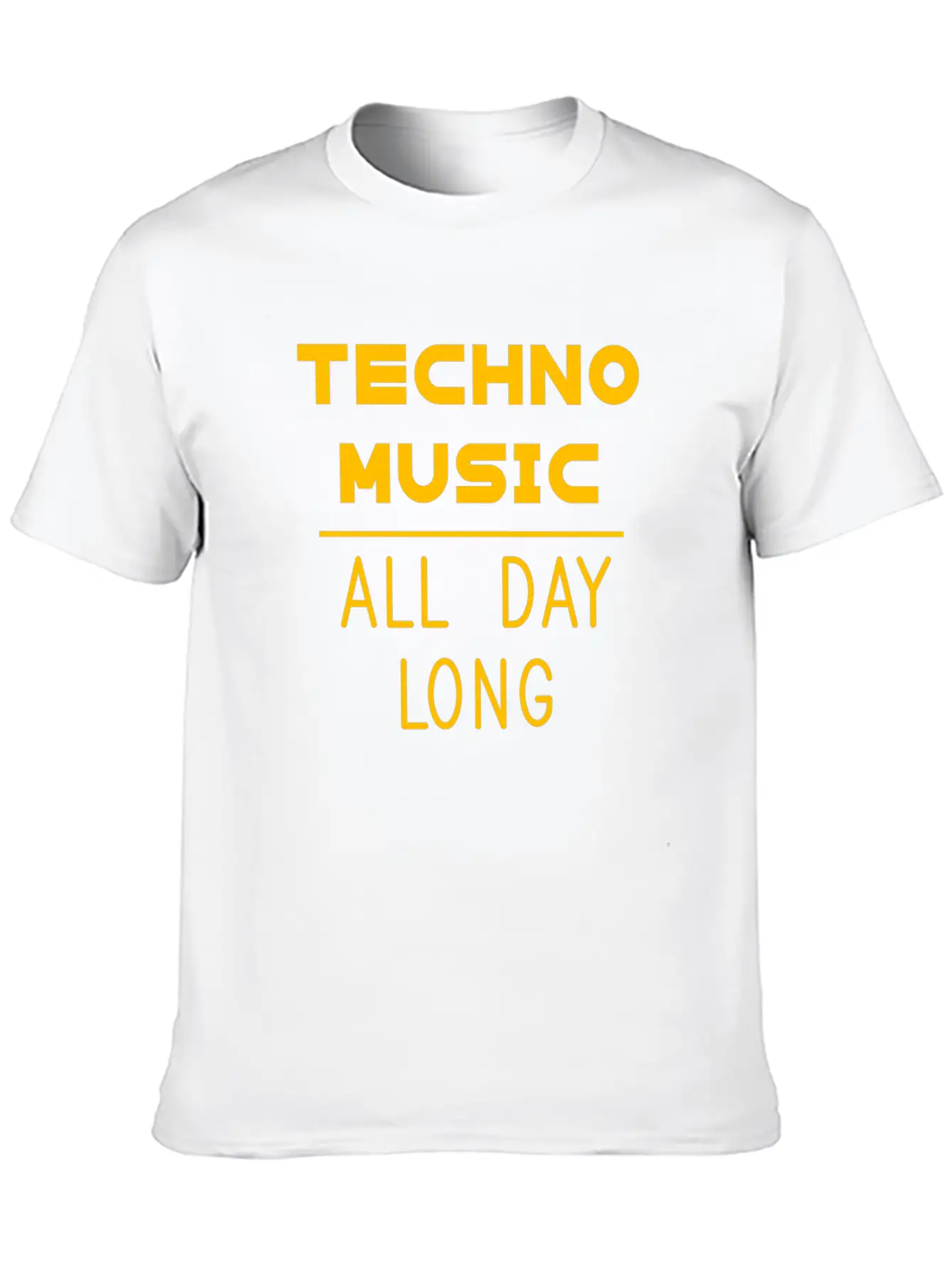 Techno Music All Day Long Electronic Dance Electro Unisex Casual T-Shirt – Clean Design For Daily Comfort