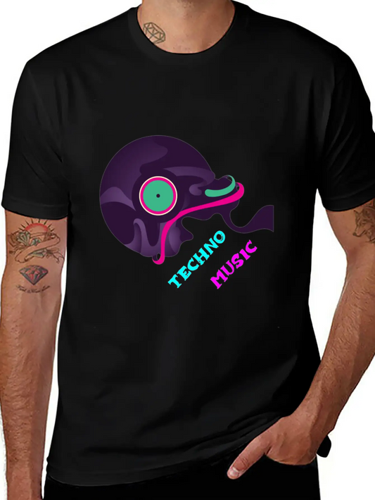 Techno Music - Drum & Bass Essential Cotton Tee For Daily Outfits – Unisex Style