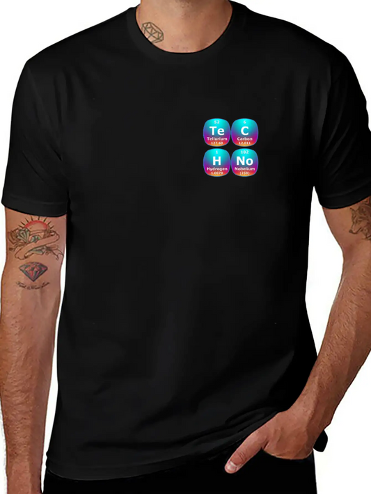 Techno Periodic Table – Perfect Rave & Festival Basic Graphic T-Shirt – Daily Comfort In Soft Cotton