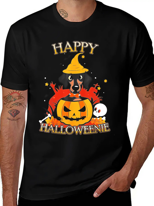 Teckel Halloween Shirt Halloweenie Costume Drôle Modern Fit Casual T-Shirt – Clean And Versatile Design