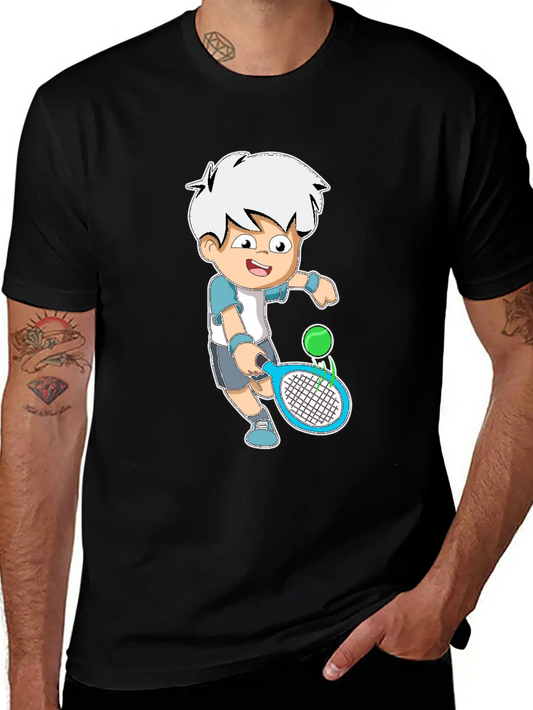 Tennis Player Fun Ball Racket Gift Idea Modern Fit Casual T-Shirt – Clean And Versatile Design