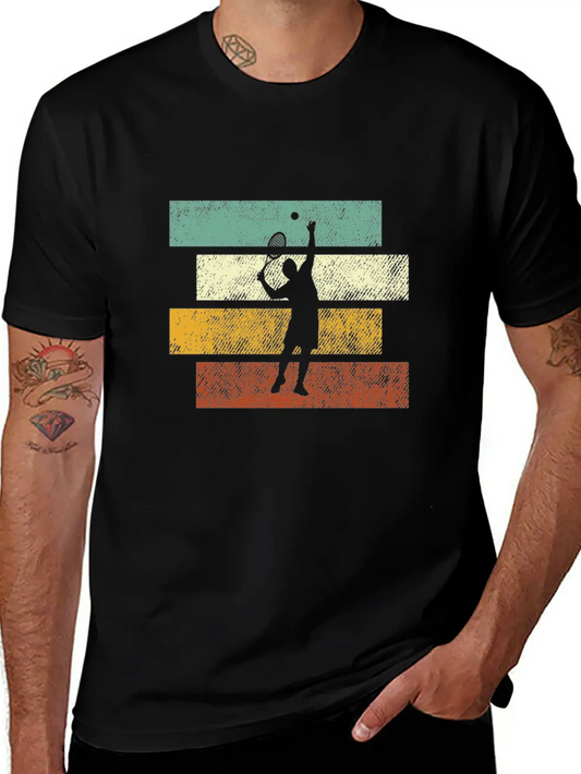 Tennis Retro Essential Cotton Tee For Daily Outfits – Unisex Style