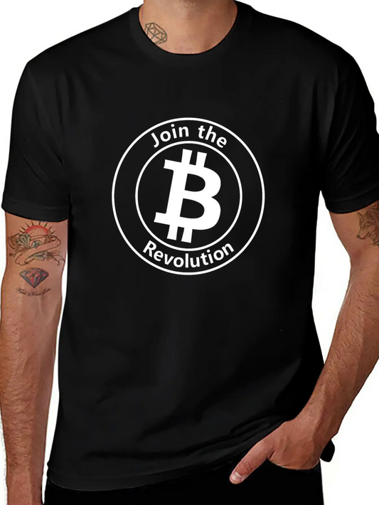 The Bitcoin Revolution Classic Fit Graphic Tee For Daily Comfort – Unisex Cotton Shirt