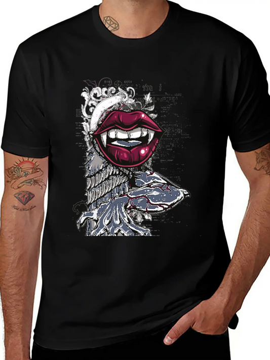 The Bite Of The Vampire - Dangerous Women Lips Unisex Casual T-Shirt ��� Clean Design For Daily Comfort
