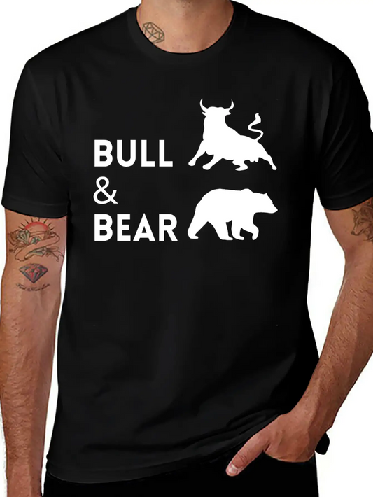 The Bull Bear Artwork1 Lightweight Cotton T-Shirt – Daily Comfort Graphic Shirt