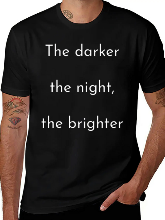 The Darker The Night Mindfulness Spiritual Basic Graphic T-Shirt – Daily Comfort In Soft Cotton