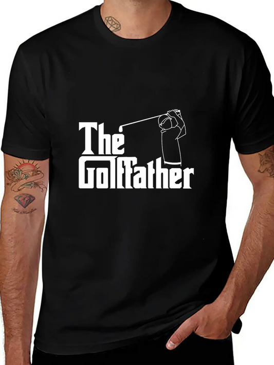 The Golf Father The Golffather Golfer Shirt Basic Graphic T-Shirt – Daily Comfort In Soft Cotton
