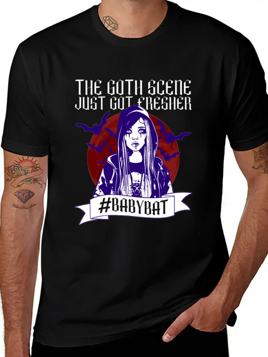The Goth Scene Just Got Fresher #Babybat - Baby Lightweight Cotton T-Shirt – Daily Comfort Graphic Shirt