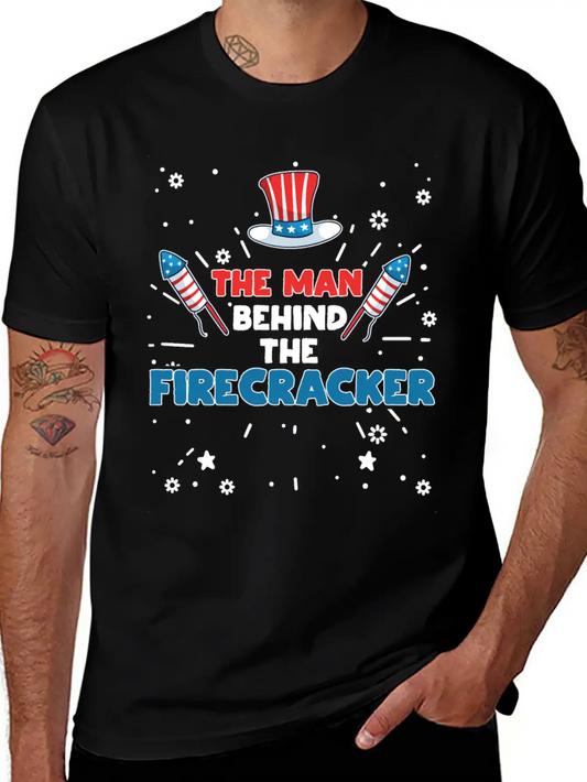 The Man Behind The Firecracker July 4th Fourth Soft Cotton Short Sleeve Tee – Unisex Wardrobe Staple