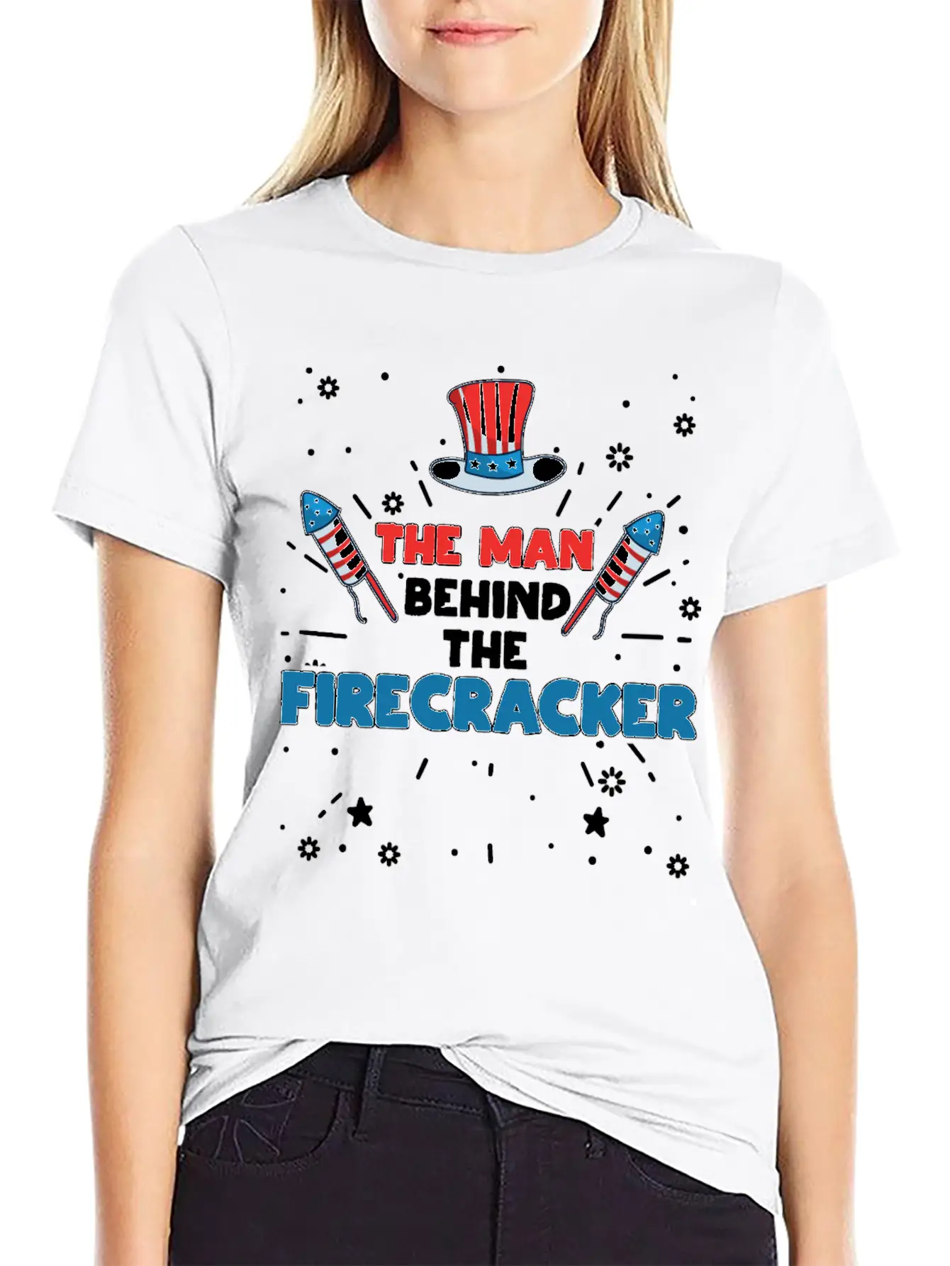 The Man Behind The Firecracker July 4th Fourth Soft Cotton Short Sleeve Tee – Unisex Wardrobe Staple