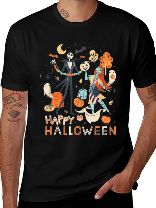 The Nightmare Christmas Jack Sally Halloween Classic Fit Graphic Tee For Daily Comfort – Unisex Cotton Shirt