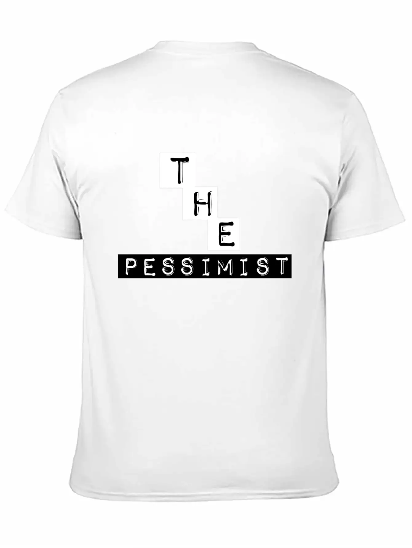 "The Pessimist" Abstract Design Basic Graphic T-Shirt – Daily Comfort In Soft Cotton