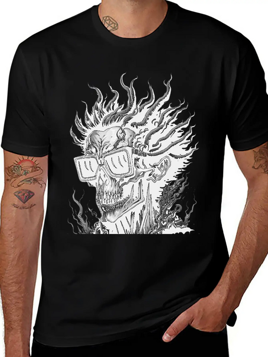 The Rockstar Skull Unisex Casual T-Shirt – Clean Design For Daily Comfort