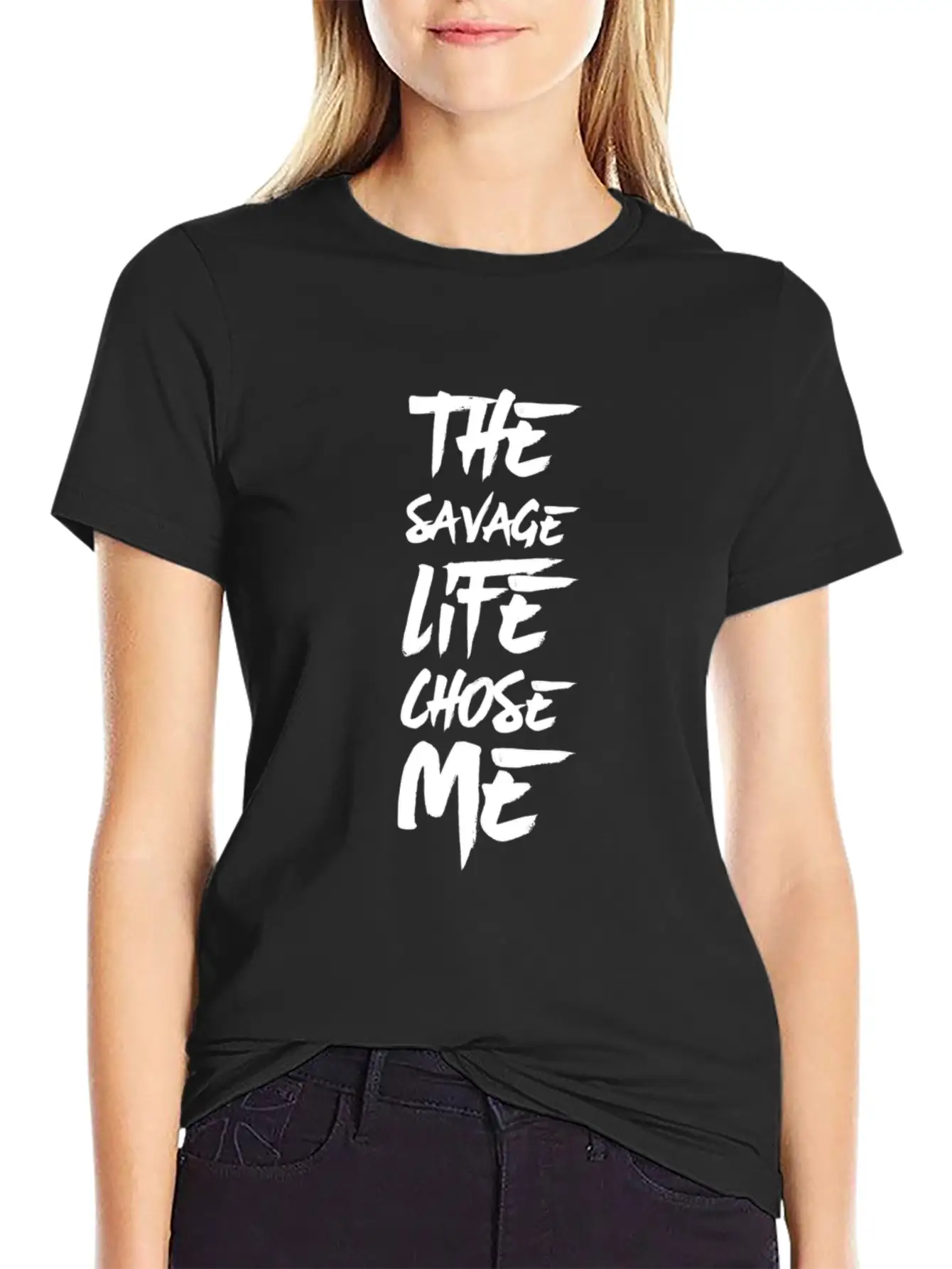 The Savage Life Chose Me Relaxed Everyday Tee – Lightweight And Durable Cotton