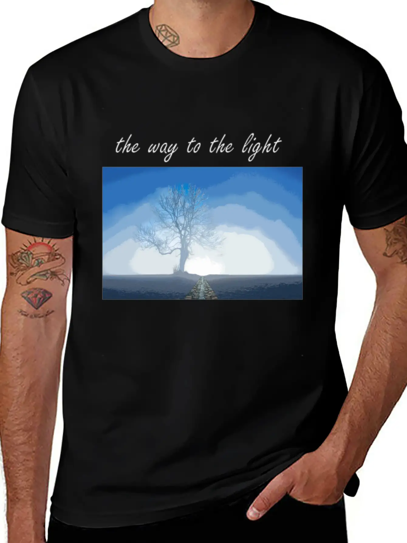The Way To The Light Modern Fit Casual T-Shirt ��� Clean And Versatile Design