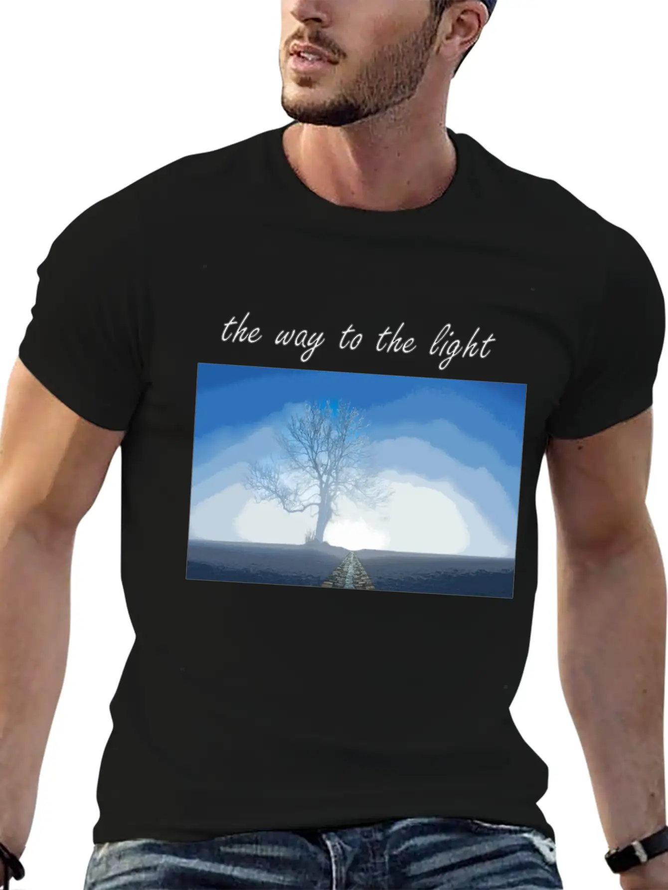 The Way To The Light Modern Fit Casual T-Shirt ��� Clean And Versatile Design
