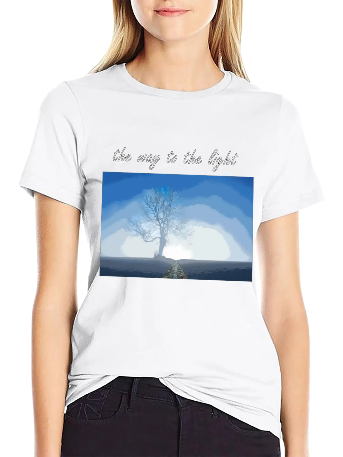 The Way To The Light Modern Fit Casual T-Shirt ��� Clean And Versatile Design
