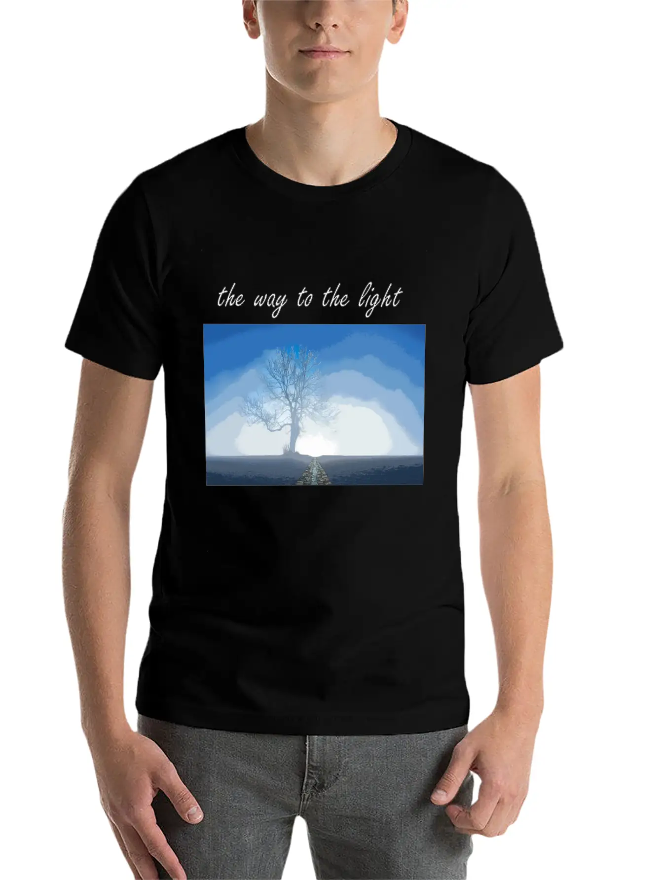 The Way To The Light Modern Fit Casual T-Shirt ��� Clean And Versatile Design