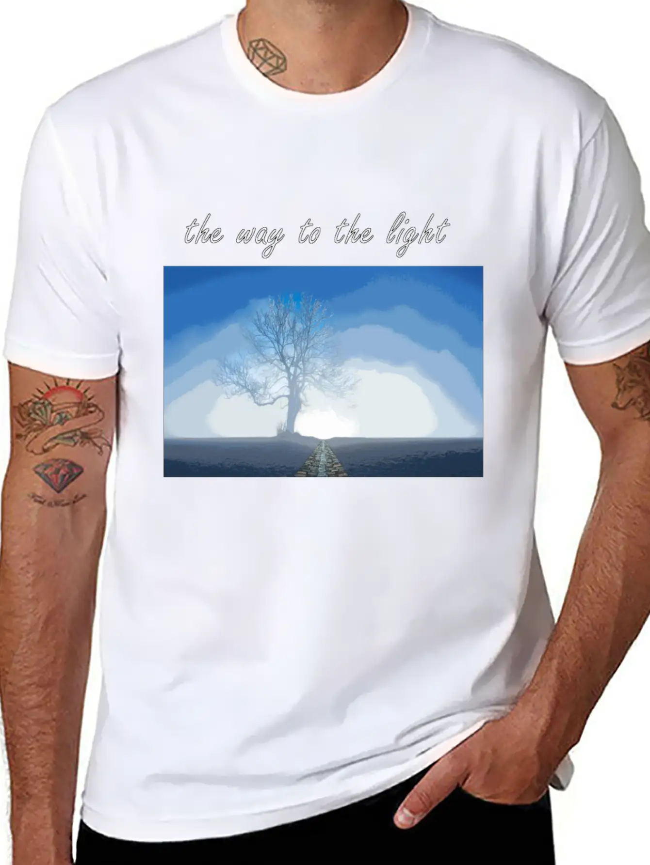 The Way To The Light Modern Fit Casual T-Shirt ��� Clean And Versatile Design