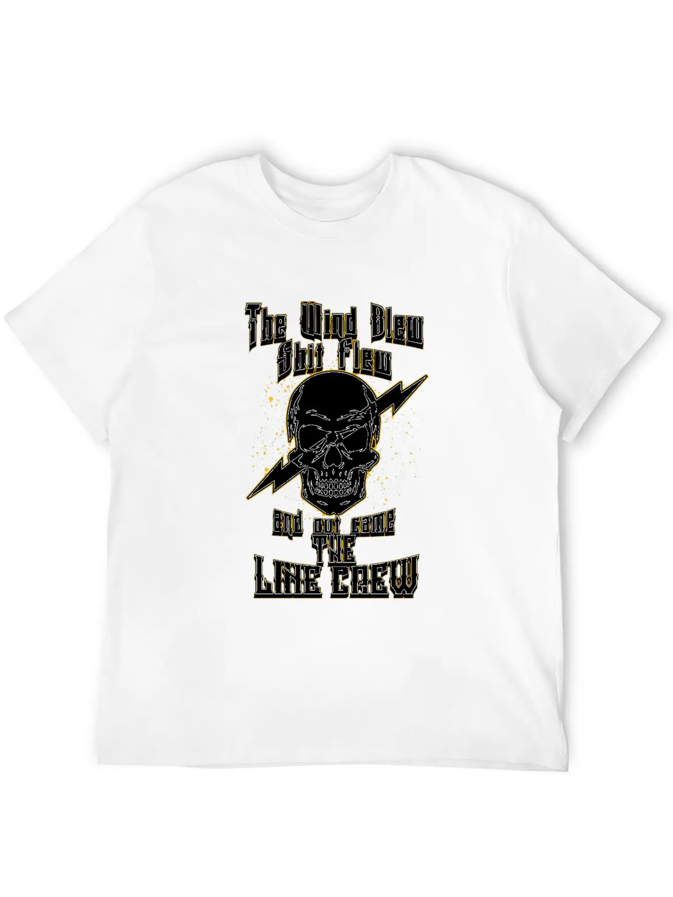 The Wind Blew And Out Came The Line Crew Essential Basic Graphic T-Shirt – Daily Comfort In Soft Cotton