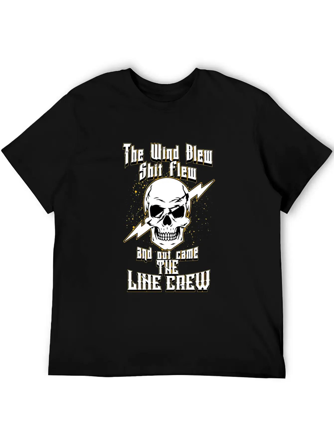 The Wind Blew And Out Came The Line Crew Essential Basic Graphic T-Shirt – Daily Comfort In Soft Cotton