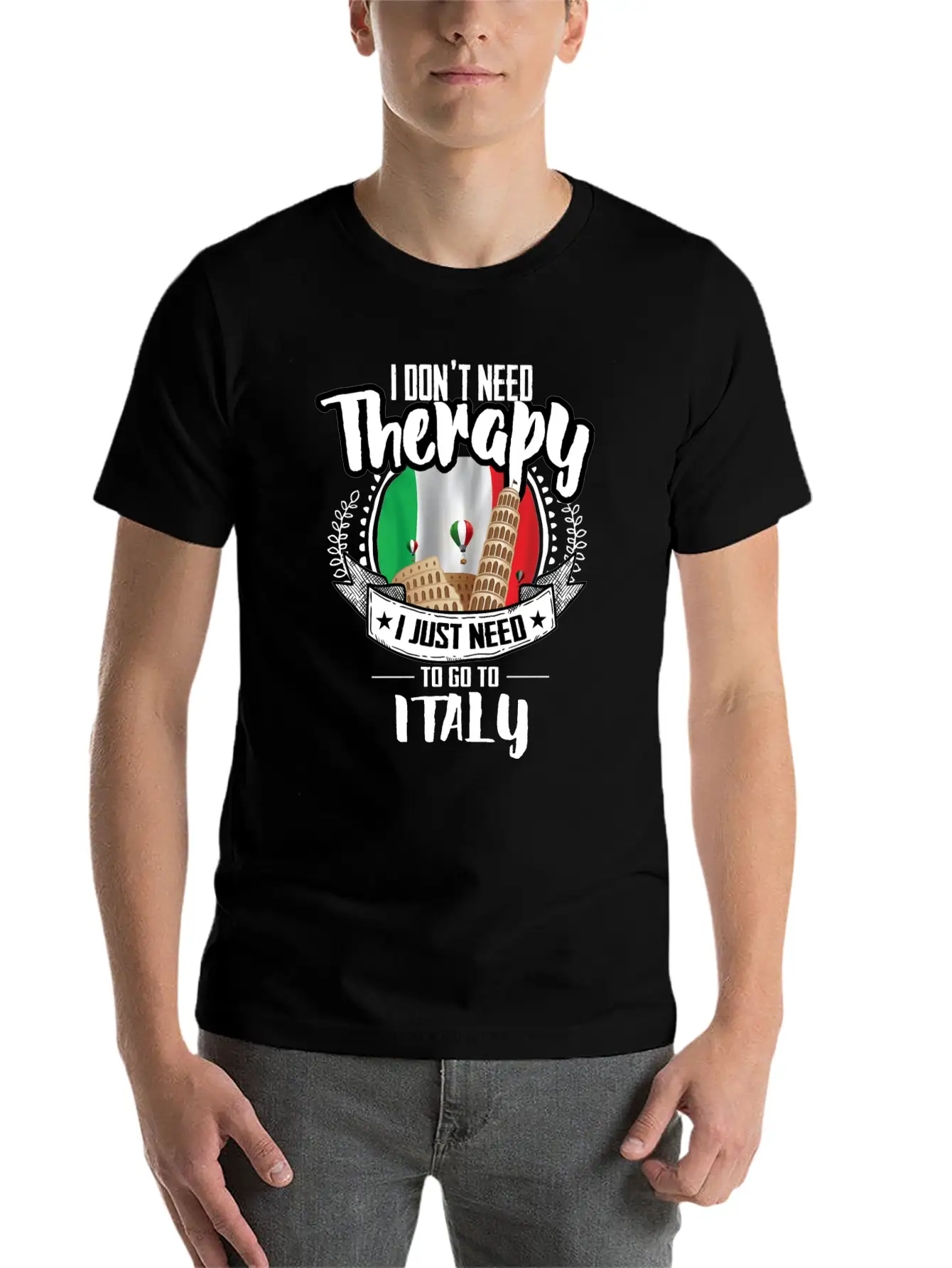Therapy Italy Unisex Casual T-Shirt ��� Clean Design For Daily Comfort