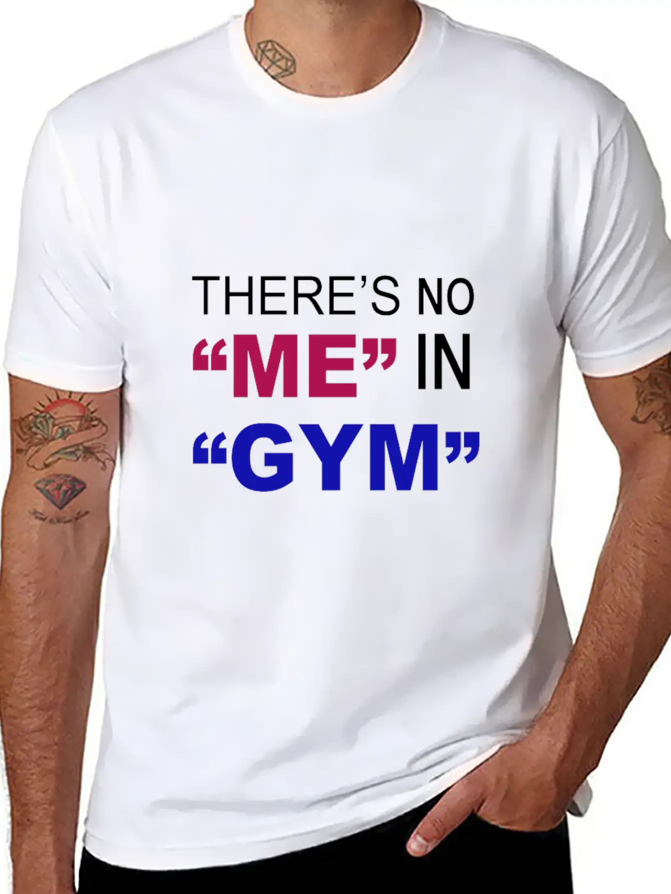 There's No Me In Gym - Funny Gym Unisex Casual T-Shirt – Clean Design For Daily Comfort