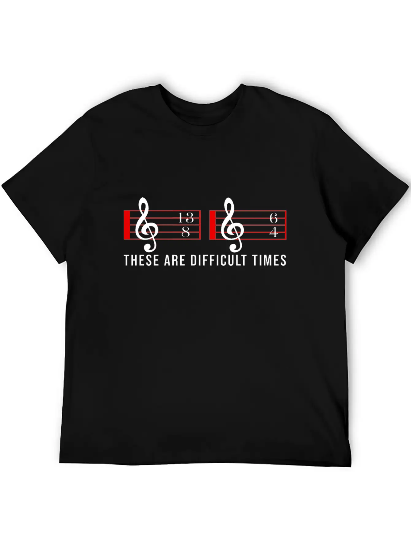 These Are Difficult Times Music Note Choire Essential Cotton Tee For Daily Outfits – Unisex Style