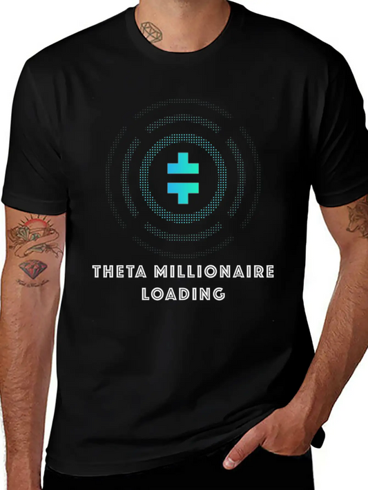 THETA MILLIONAIRES LOADING Lightweight Cotton T-Shirt – Daily Comfort Graphic Shirt
