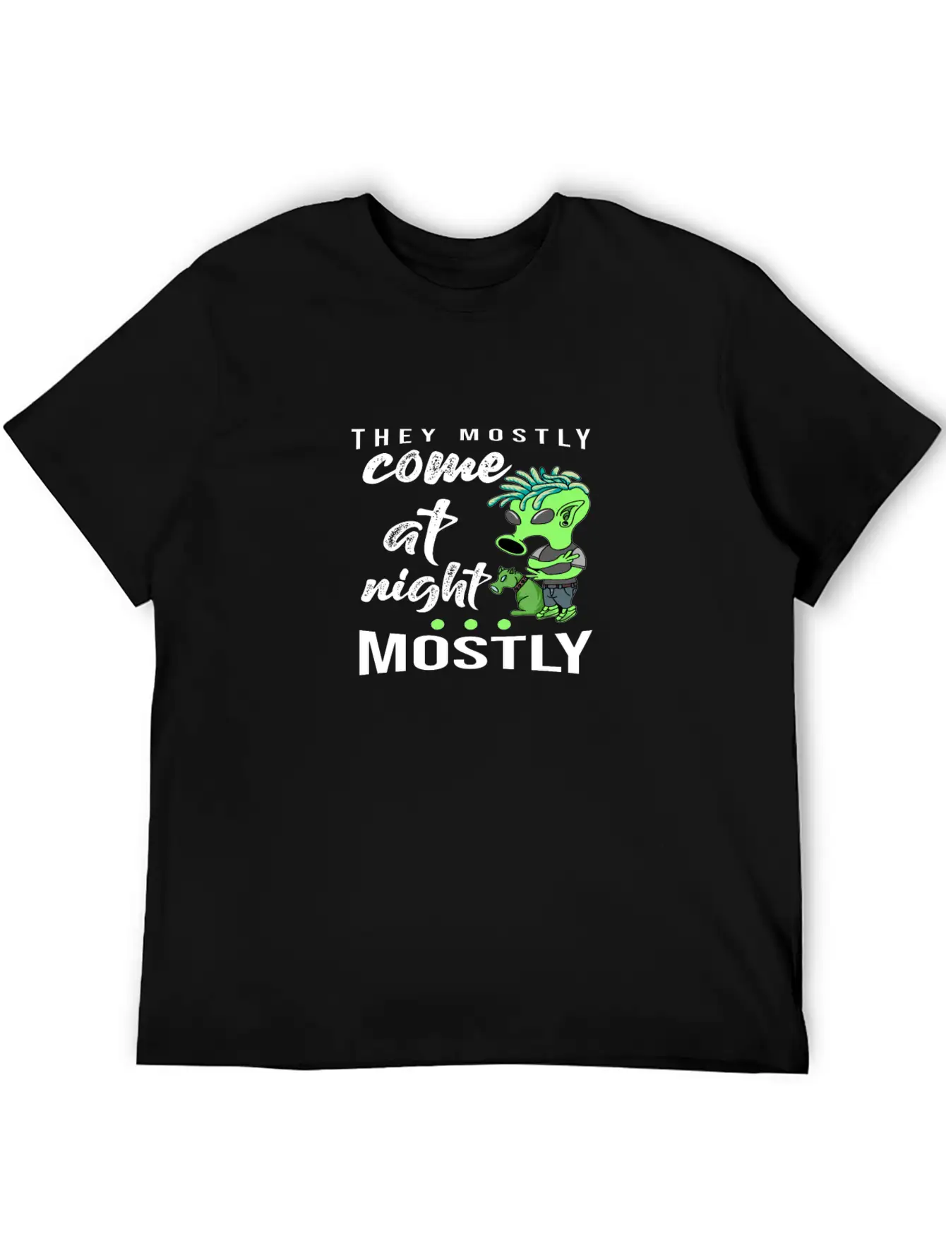 They Mostly Come At Night Lightweight Cotton T-Shirt – Daily Comfort Graphic Shirt