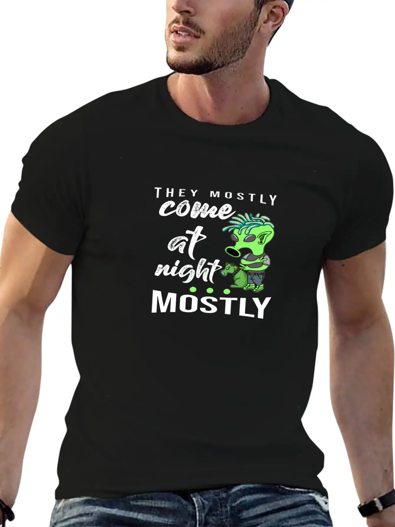 They Mostly Come At Night Lightweight Cotton T-Shirt – Daily Comfort Graphic Shirt