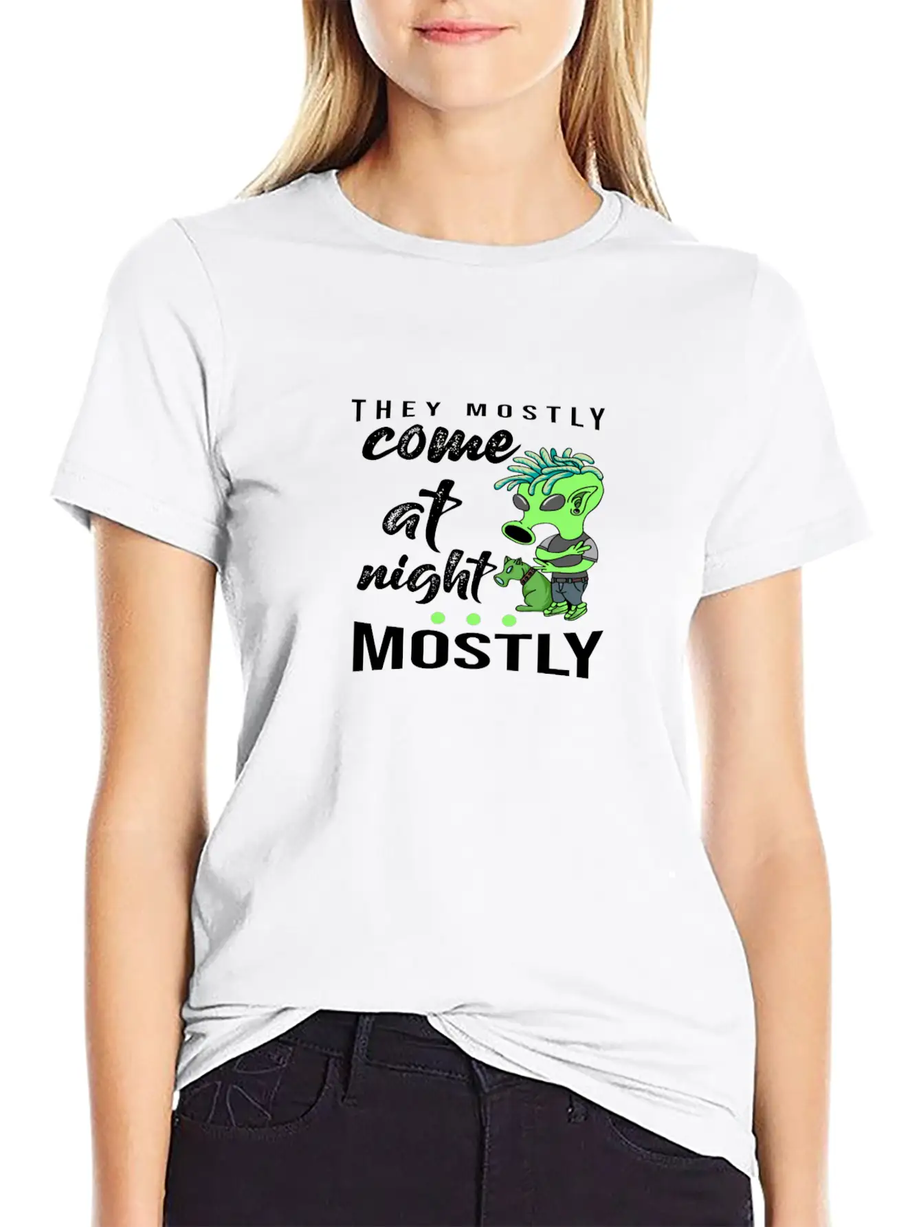They Mostly Come At Night Lightweight Cotton T-Shirt – Daily Comfort Graphic Shirt