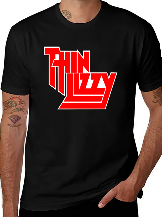 Thin Lizzy Phil Lynott Logo Unisex Casual T-Shirt – Clean Design For Daily Comfort
