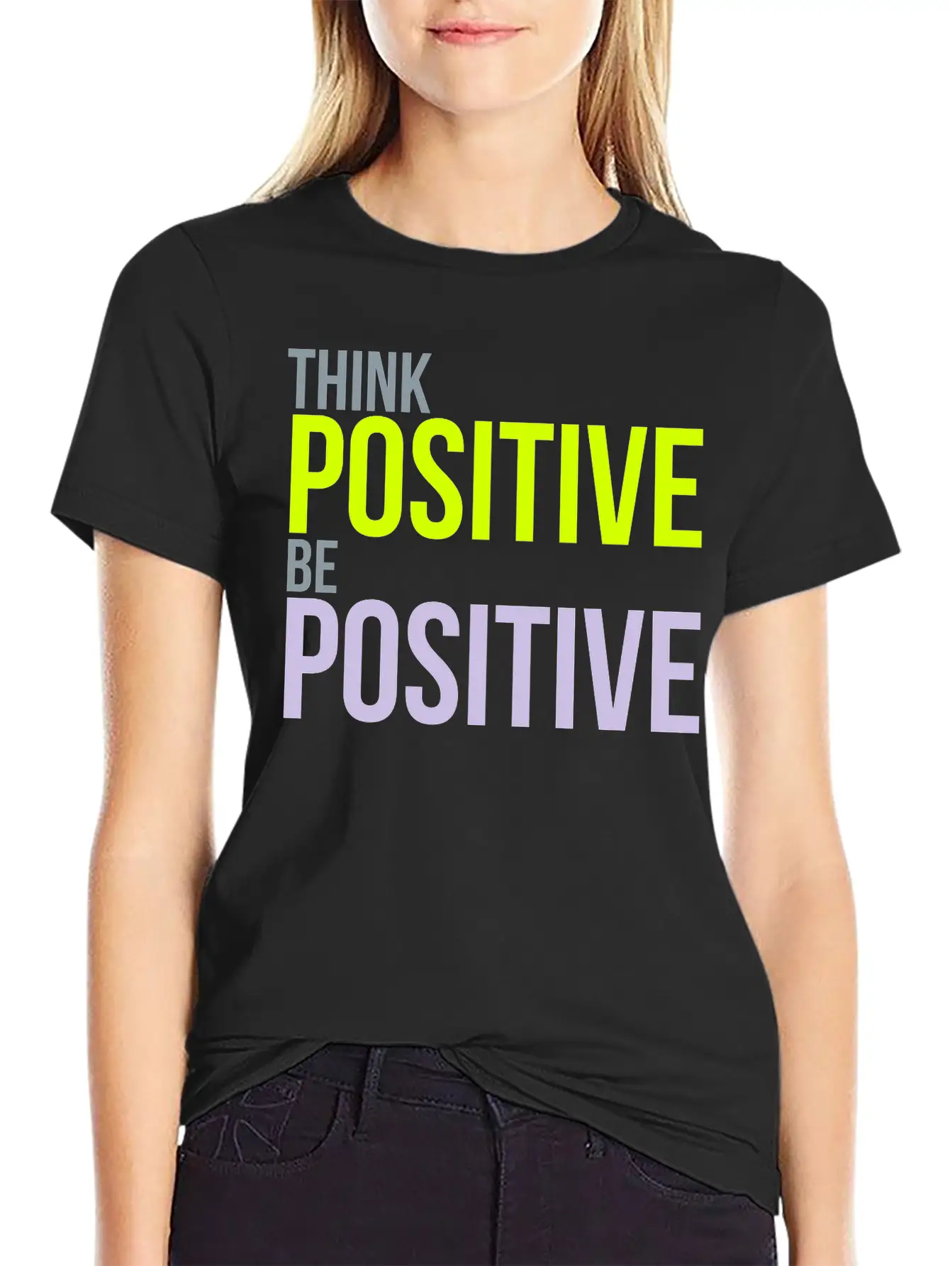 Think Positive Essential Cotton Tee For Daily Outfits – Unisex Style