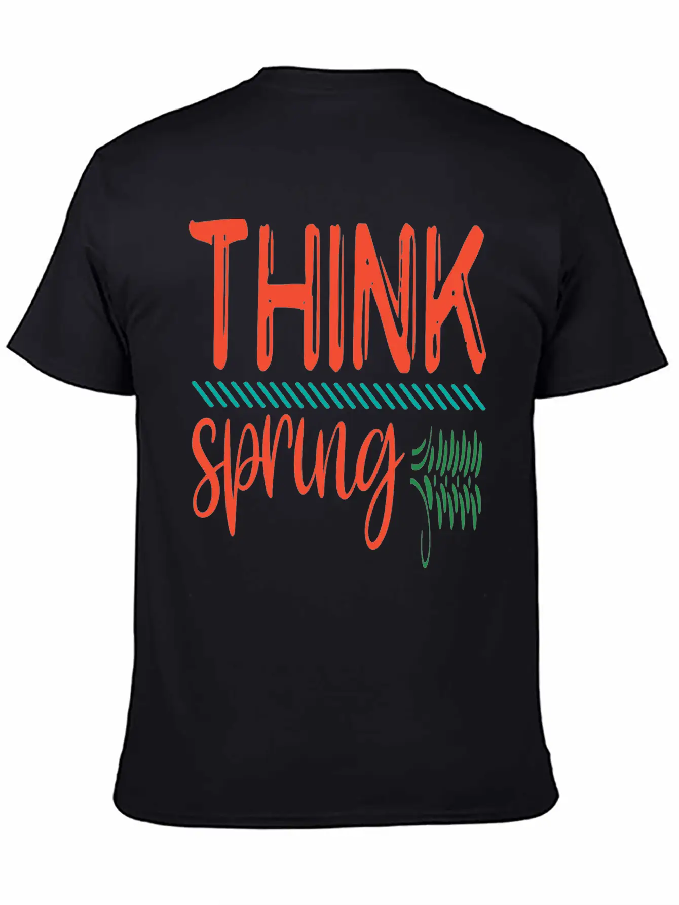 Think Spring, Colorful Spring Stylish Everyday T-Shirt – Unisex Basic Cotton Tee