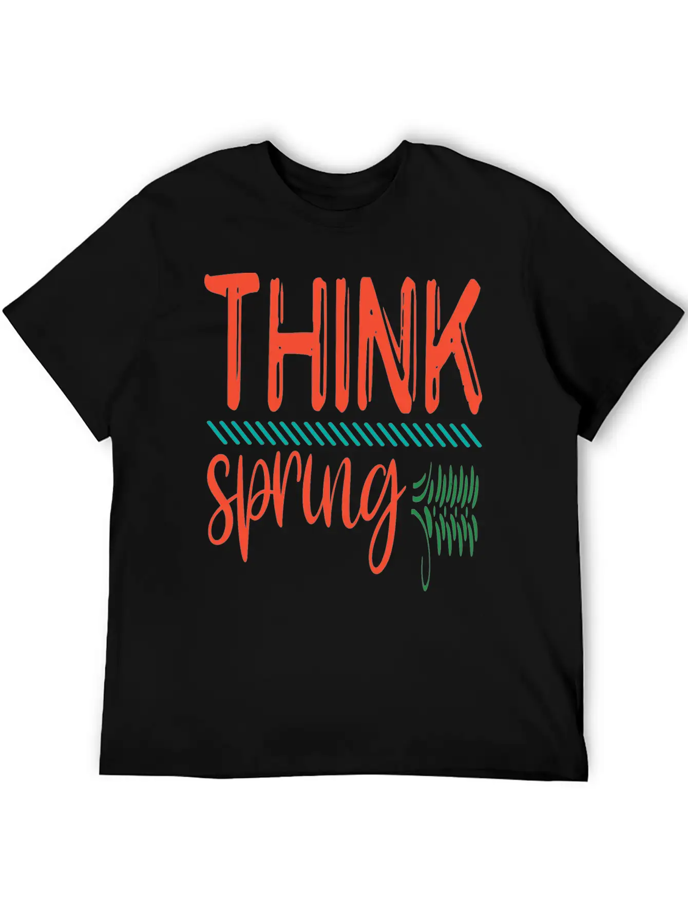 Think Spring, Colorful Spring Stylish Everyday T-Shirt – Unisex Basic Cotton Tee