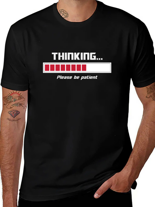 Thinking Loading Bar Please Be Patient Essential Cotton Tee For Daily Outfits – Unisex Style