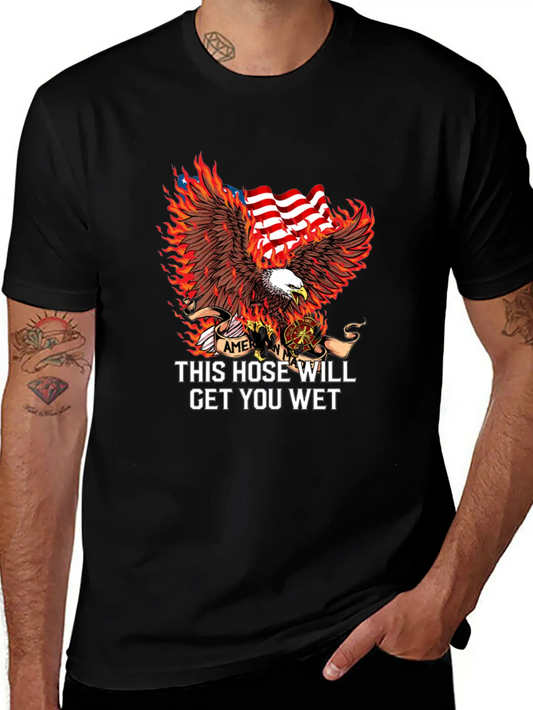 This Hose Will Get You Wet Funny Firefighter Humor Lightweight Cotton T-Shirt – Daily Comfort Graphic Shirt