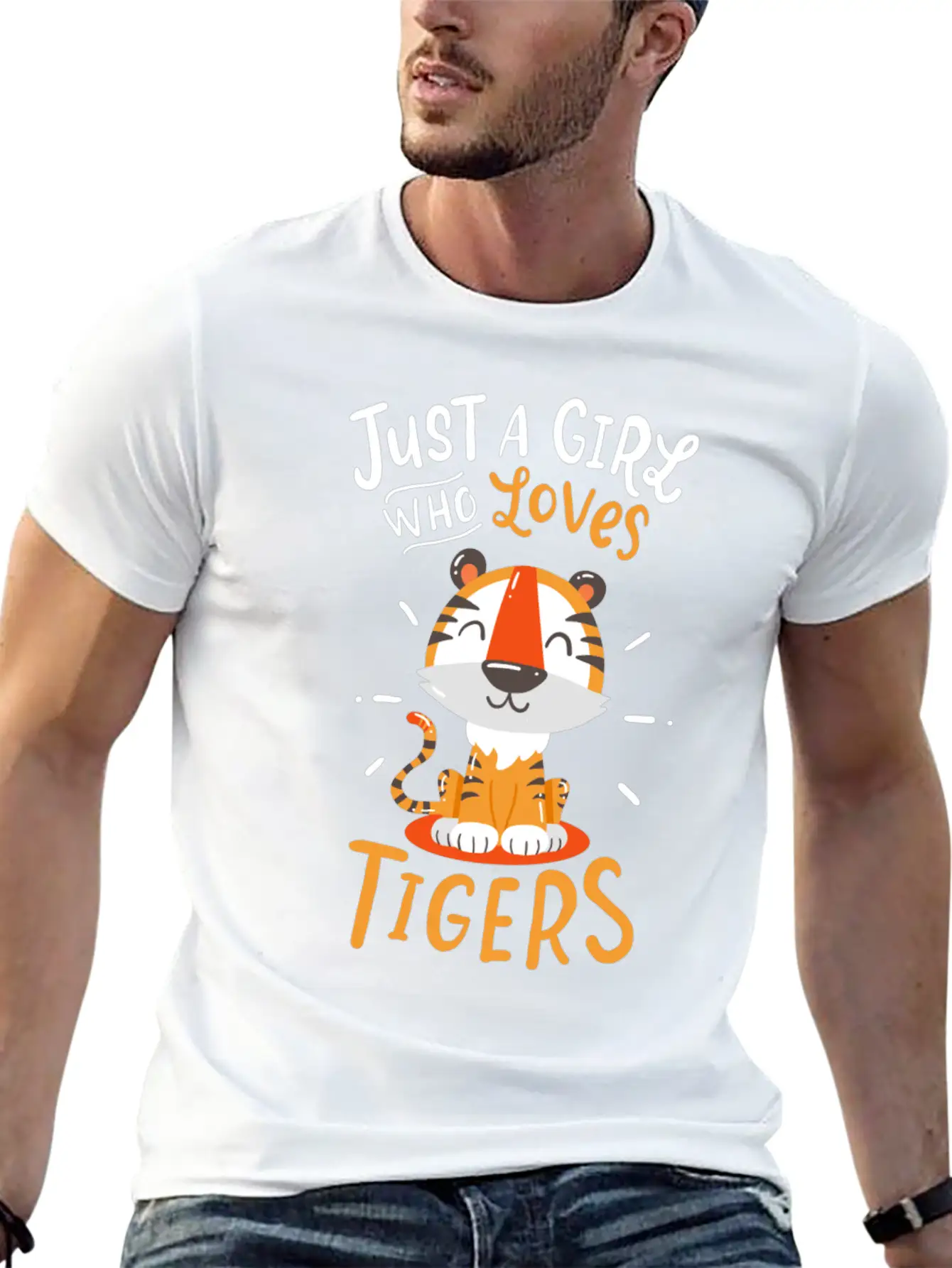 Tiger Classic Fit Graphic Tee For Daily Comfort – Unisex Cotton Shirt